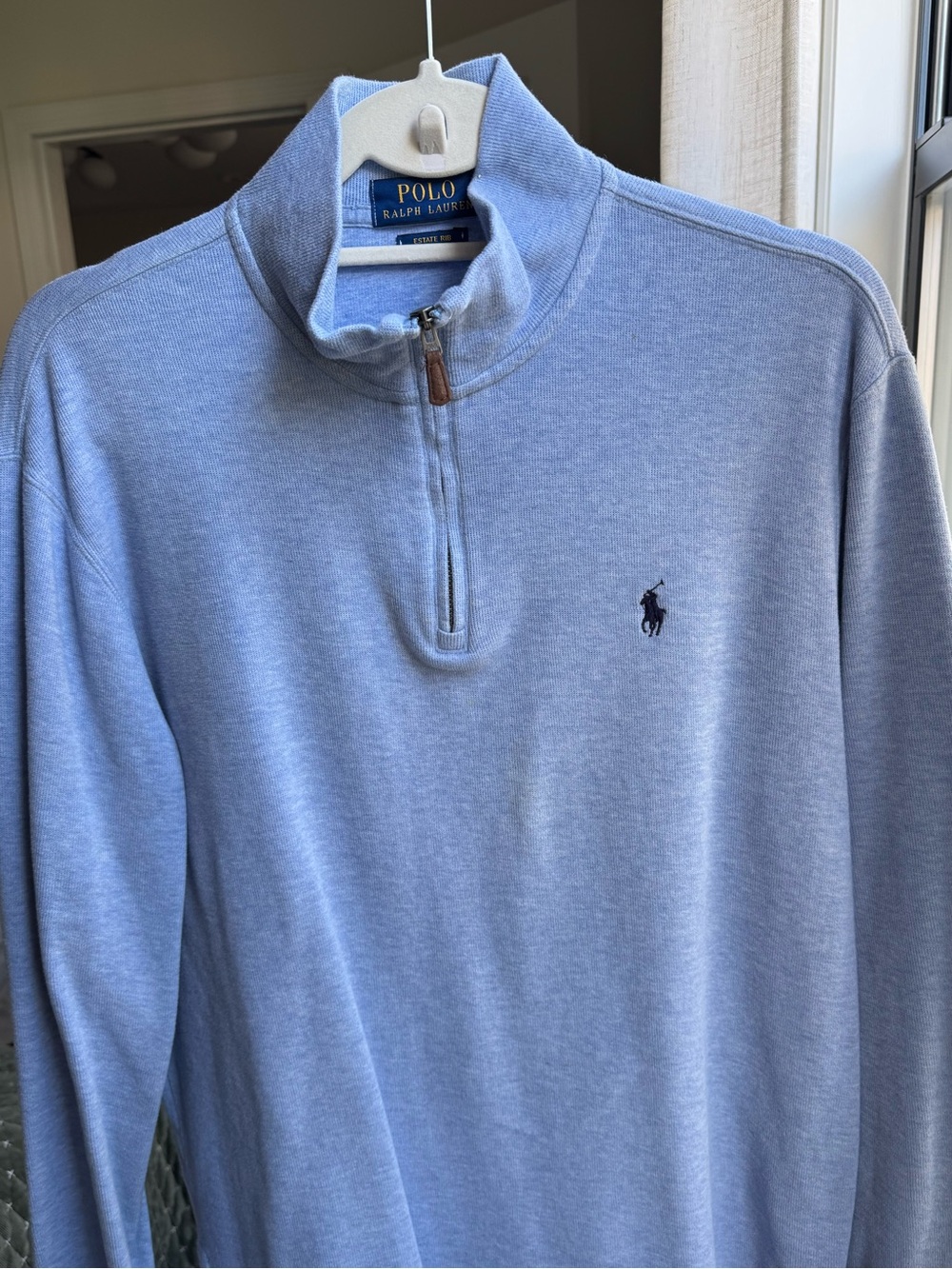 Polo by Ralph Lauren Sky Blue Quarter Zip Pullover